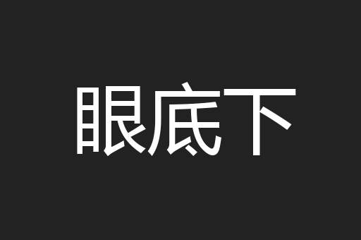 眼底下