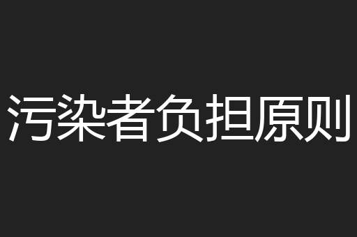 污染者负担原则