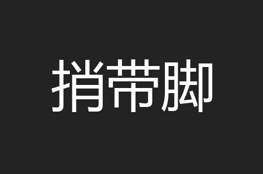 捎带脚