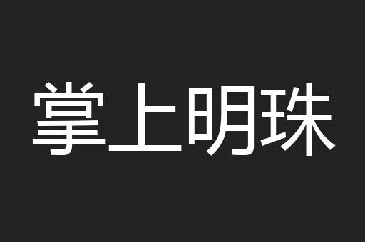 掌上明珠