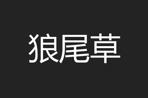 狼尾草