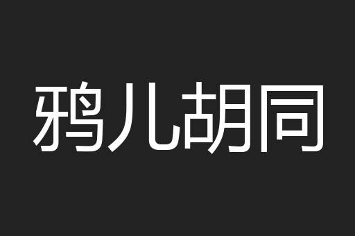 鸦儿胡同
