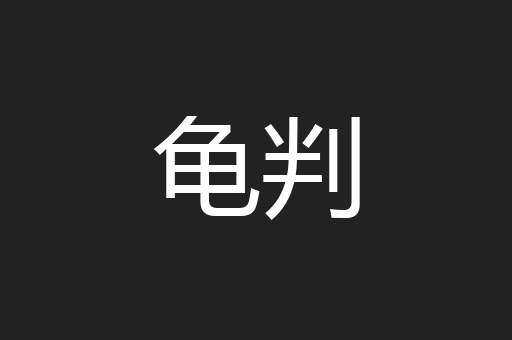 龟判