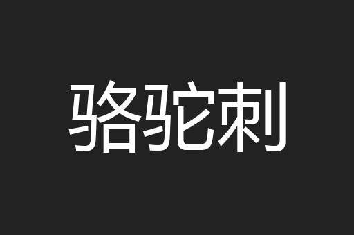 骆驼刺