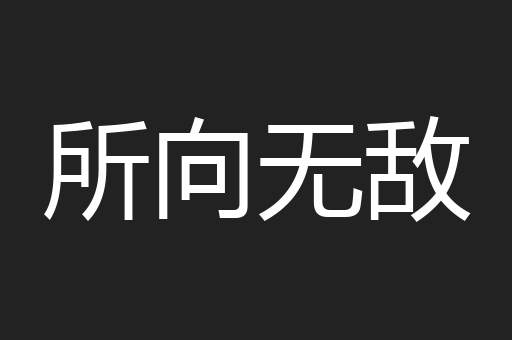 所向无敌