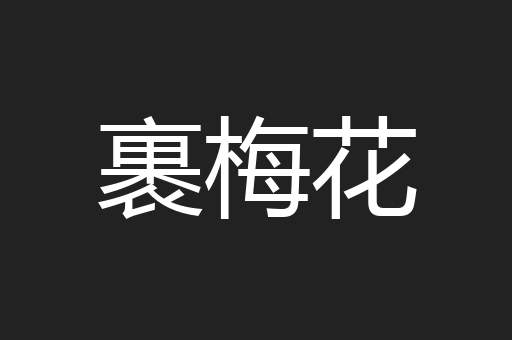 裹梅花