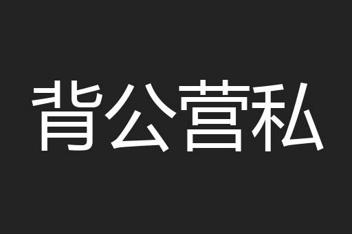 背公营私