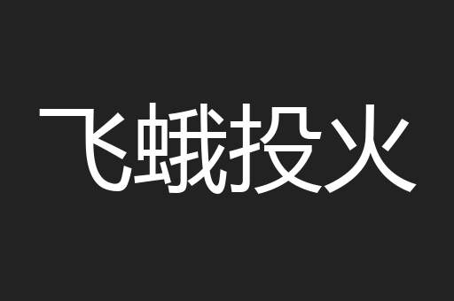 飞蛾投火