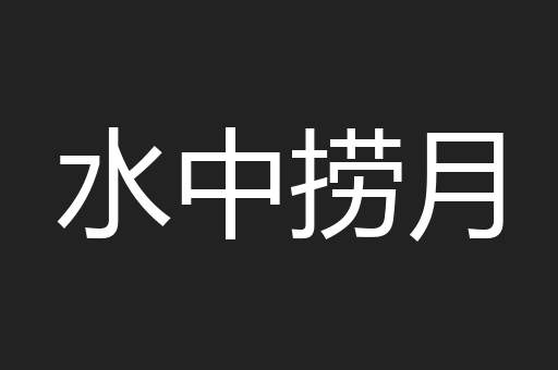 水中捞月