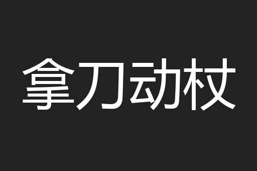 拿刀动杖