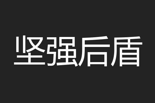 坚强后盾