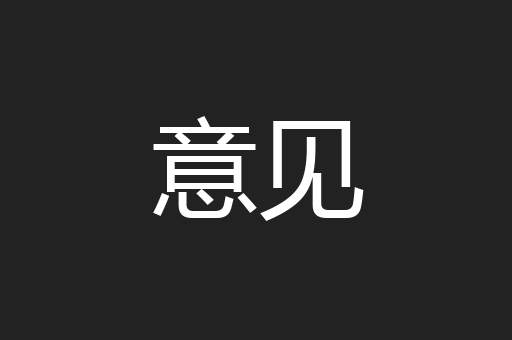 意见