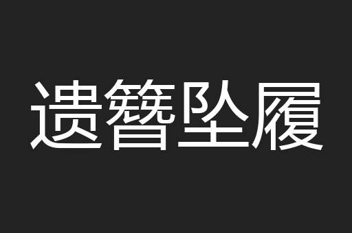 遗簪坠履