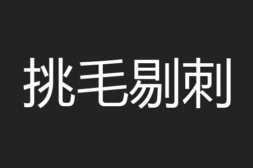 挑毛剔刺