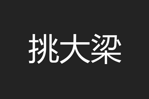 挑大梁