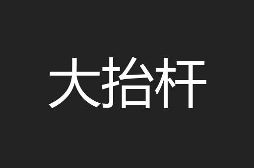 大抬杆