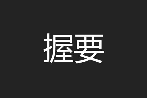 握要
