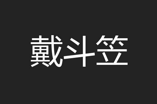 戴斗笠