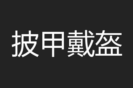 披甲戴盔