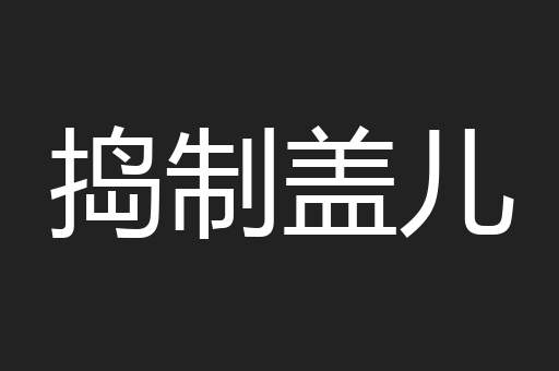 捣制盖儿