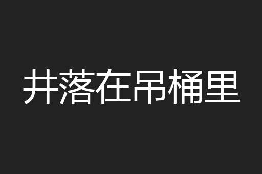 井落在吊桶里