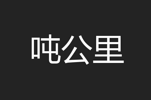 吨公里