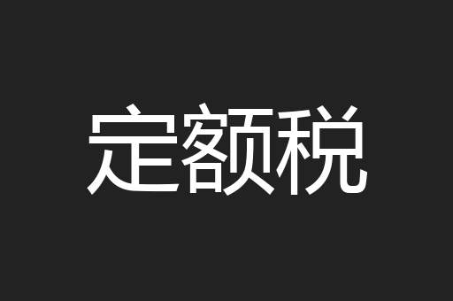 定额税