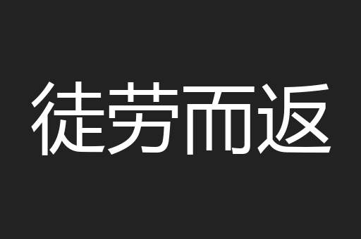 徒劳而返