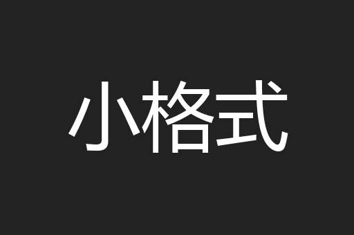 小格式