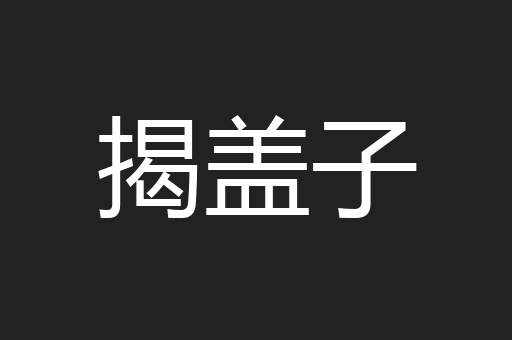 揭盖子