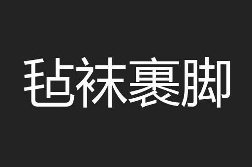 毡袜裹脚
