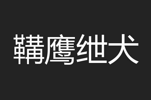 鞲鹰绁犬