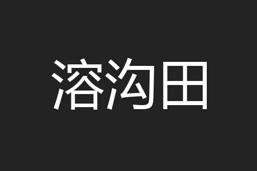 溶沟田