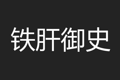 铁肝御史