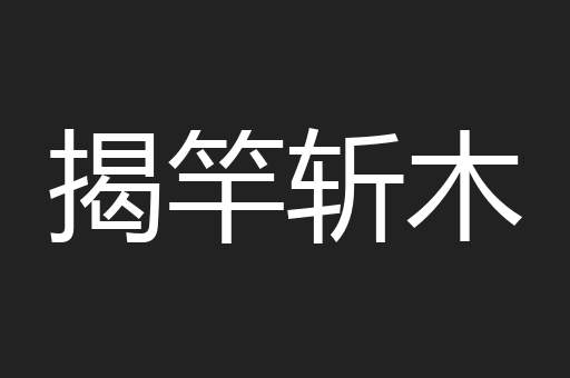 揭竿斩木