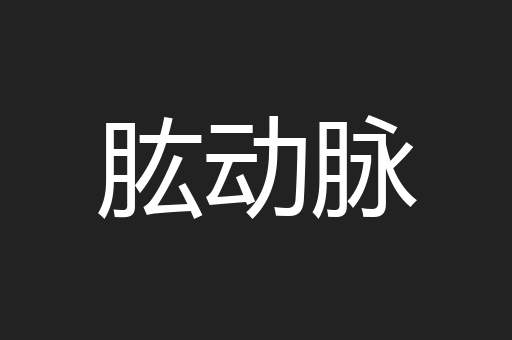 肱动脉
