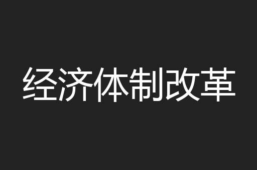 经济体制改革