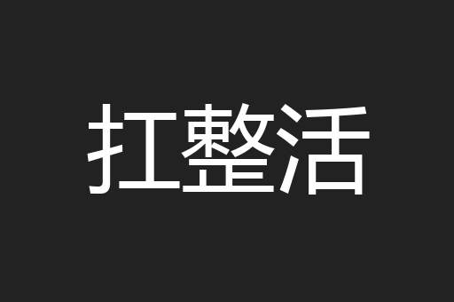 扛整活