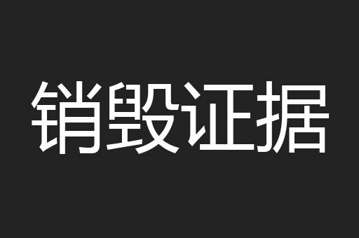 销毁证据