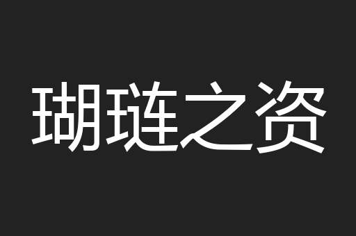 瑚琏之资