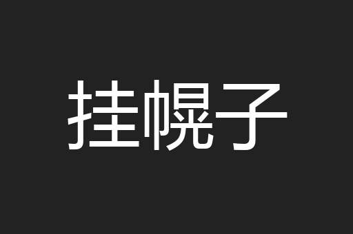 挂幌子