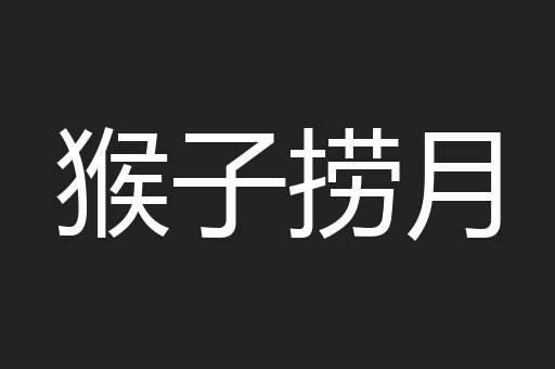 猴子捞月