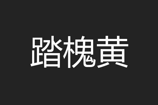 踏槐黄