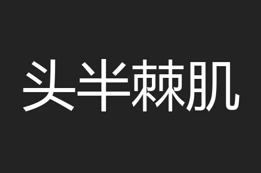 头半棘肌