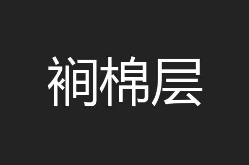 裥棉层