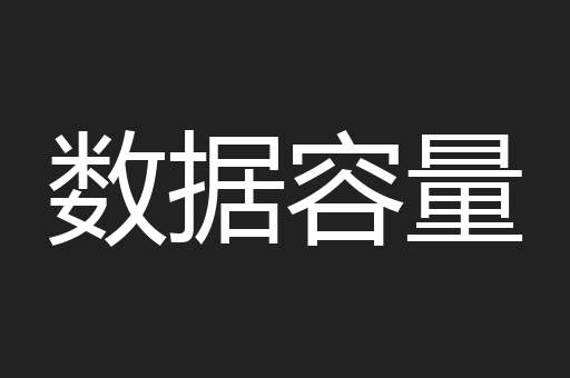 数据容量