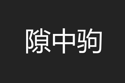 隙中驹