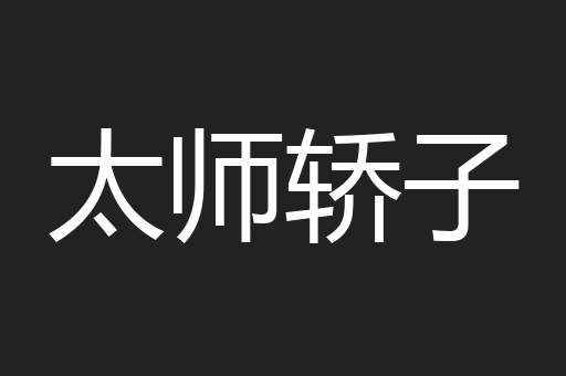 太师轿子