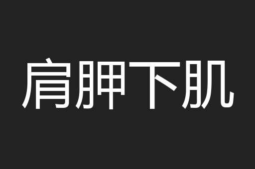 肩胛下肌