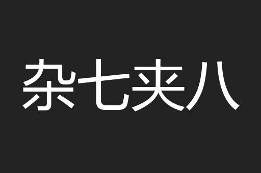 杂七夹八
